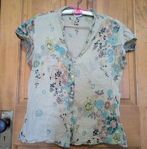 Floral Button-Up Women Top